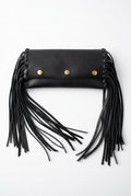 Leather Fringe Clutch